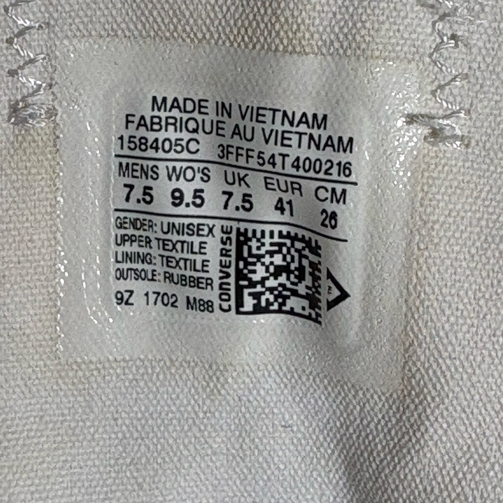 Converse White Mesh Sneakers with Rainbow Gradient Accents - Picture 12 of 12